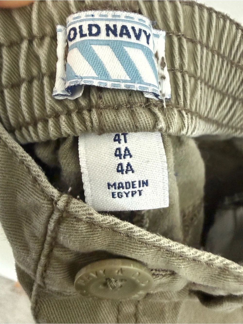 Old Navy - 4T - Olive straight leg cargo pants